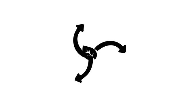icon recycle on solid background