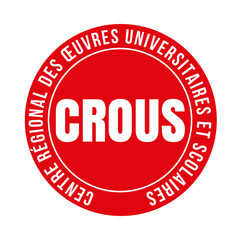 Symbole CROUS centre régional des œuvres universitaires et scolaires en France