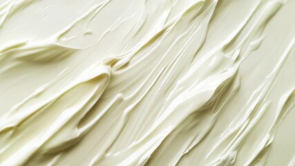 Video Close-up shot of a beautifully decorated white frosted cake, perfect for capturing the sweetness and elegance