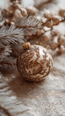 beige with the edge beautiful christmas decoration which you can put over a animal photo 