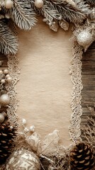 beige with the edge beautiful christmas decoration which you can put over a animal photo 