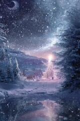 christmas magical winter artwork warm and cozy holiday