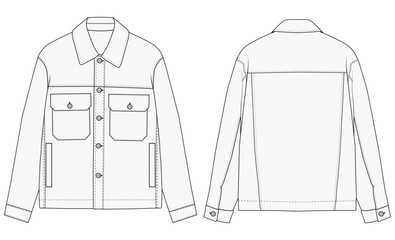 Man Shirt Jacket vector illustration design © GD TAWHIDUL