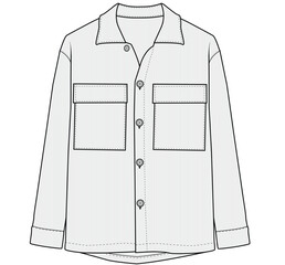Man Shirt Jacket vector illustration design
