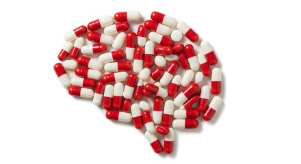 Abstract brain representation visualizing ADHD condition and neurological disorder