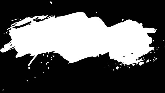 abstract grunge brush stroke collection paint on alpha background