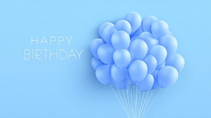 Festive birthday celebration card design with colorful balloons, vibrant streamers, and confetti on a clean white background for party invitations and joyful occasions