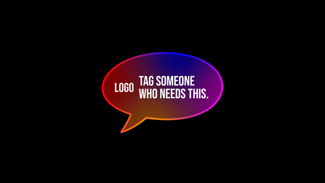 Gradient Speech Bubble 9