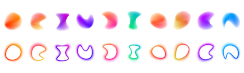 Abstract neon rings with wavy gradients float on dark backgrounds. Motion blur creates dynamic futuristic effect. Perfect for digital sci-fi visuals. PNG © Extrastock