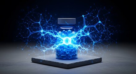 Brain with ADHD highlighting attention deficit hyperactivity disorder medical illustration