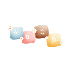 A cute and stylish alphabet design perfect for educational materials, kids&rsquo; projects, decorations, and digital artwork. Add playful and creative charm to any design with these letters.