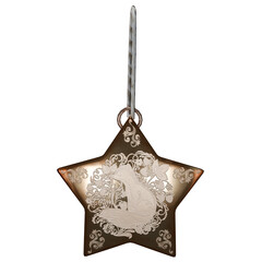 Elegant Christmas ornament star with festive decoration