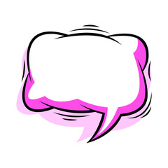 Cartoon speech bubble. Pop art illustration in comic style.