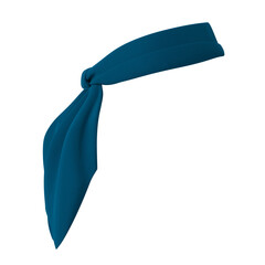 Teal athletic headband isolated on white background, perfect for sports and fitness