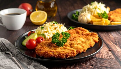 Naklejka premium Wiener Schnitzel food