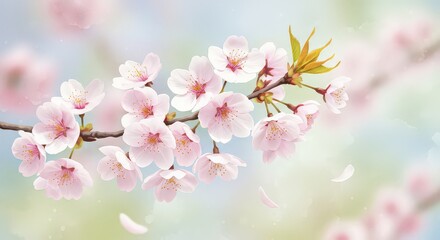 Obraz premium Delicate cherry blossoms in spring
