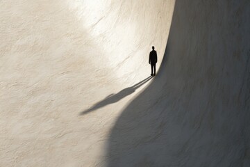 Solitary Figure in Abstract Space