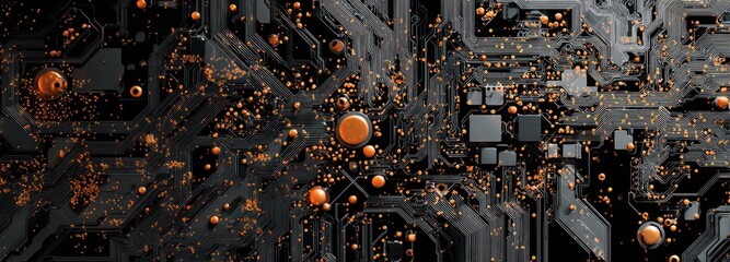 Detailed circuit board closeup