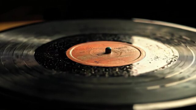 Video A detailed shot of a record on a table, perfect for use in office or administrative settings