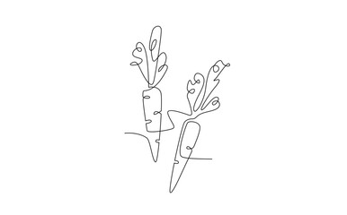 Carrots isolated. Vector icon.