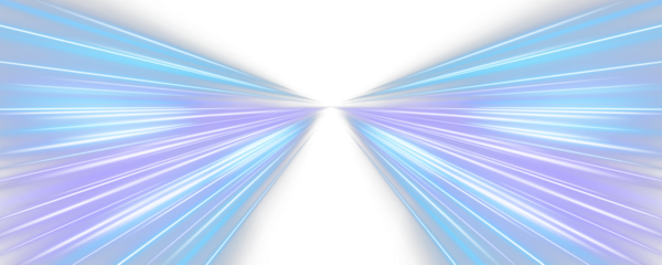 Violet and blue neon trails swirl across a dark abstract cityscape. The glowing arcs convey motion, speed, and futuristic energy. Perfect for digital tech visuals.