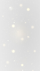 Magical Festive Golden Light Effect with Glitter Dust, Shiny Glow and Fantasy Particles