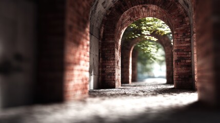 Arched brick passageway