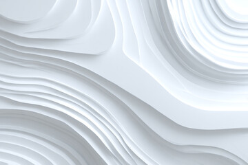 abstract white undulating lines forming a sense of depth and smooth movement