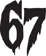 Funny Viral Meme 67 Svg,Six Seven 67  Svg,Trendy Generation Alpha Svg,