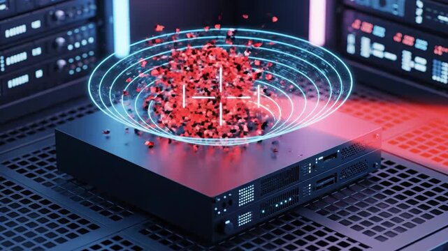 Abstract Bug Bounty Radar System Scan Glitch Fix Animation