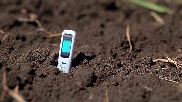 precision farming soil sensor measures moisture for sustainable agriculture innovation