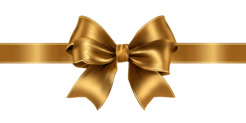 Elegant Gold: Decorative Bow on Black