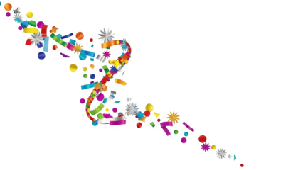 Colorful abstract confetti and streamer swirl design element isolated on transparent background, perfect for festive celebration, party, or holiday graphic decoration