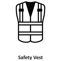 Safety Vest Vector icon which can easily modify or edit