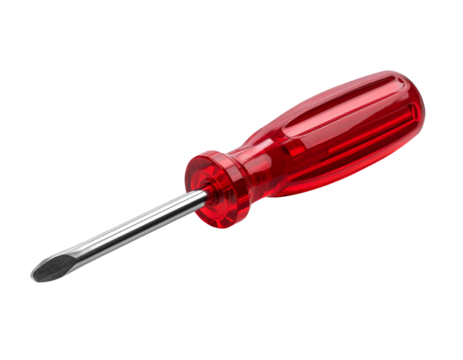 Red-Handled Phillips Screwdriver Isolated on Transparent Background - Powered by Adobe