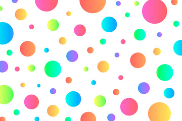 Seamless pattern with multicolored circles on the background