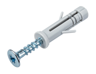 Assorted Plastic Expansion Anchors for Mounting and Installation, Cutout PNG