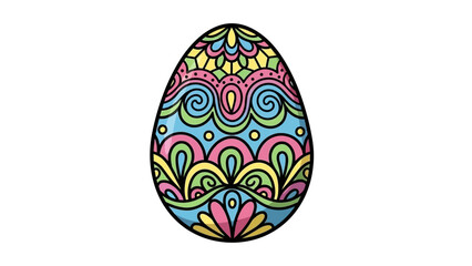 Colorful Easter Egg Illustration for Holiday Celebrations and Springtime Festivities