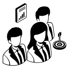 Hitting the Target Through Collaboration concept,Reaching New Heights as Team vector design, Business corporation  sign,Driving Growth by Collective Effort  symbol, Sales Marketing illustration