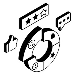 decoding customer segments and sentiments isometric concept, mapping demographics for targeted success vector design, Business corporation  sign,Review into results symbol, Sale Marketing illustration