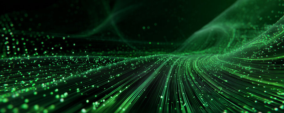 green tech backgrounds use digital elements showcase innovative data visuals abstract electronic  - Powered by Adobe