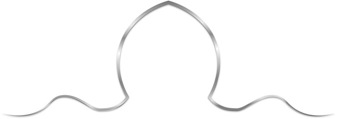 Silver Metallic Arch Dome Ornamental Divider Border
