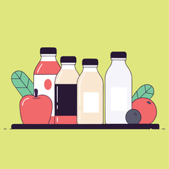 illustration of a bottle of milk