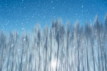 Light abstract winter background with snowfall