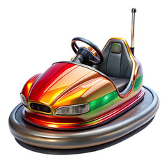 Bumper Car Isolated on Transparent Background