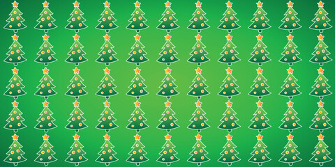 Christmas Tree Pattern Festive Background Illustration