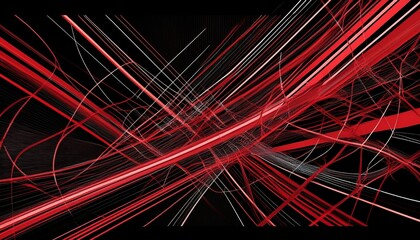random line intersections on black adding futuristic and energetic vibes to abstract compositions