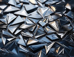 shards randomly arranged with reflective surfaces producing a sharp and modern abstract look