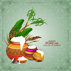 Happy Pongal Indian festival beautiful background