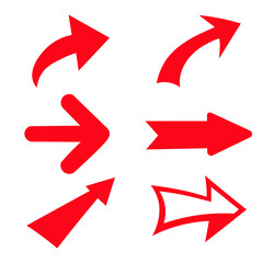 set of red arrows